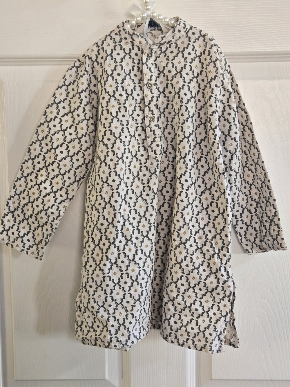 Pantaloons Junior Indus Route Linen Blend Tunic With Pockets